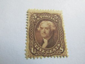 US Stamps, Scott #76 Mint 1863, F, Mint,Hinged-OG, APS Certificate,SCV $1400.00+