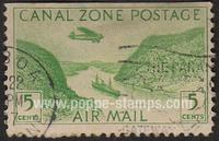 Canal Zone #C7 Used - 1931 5c.  - Boats and Ships, Canals