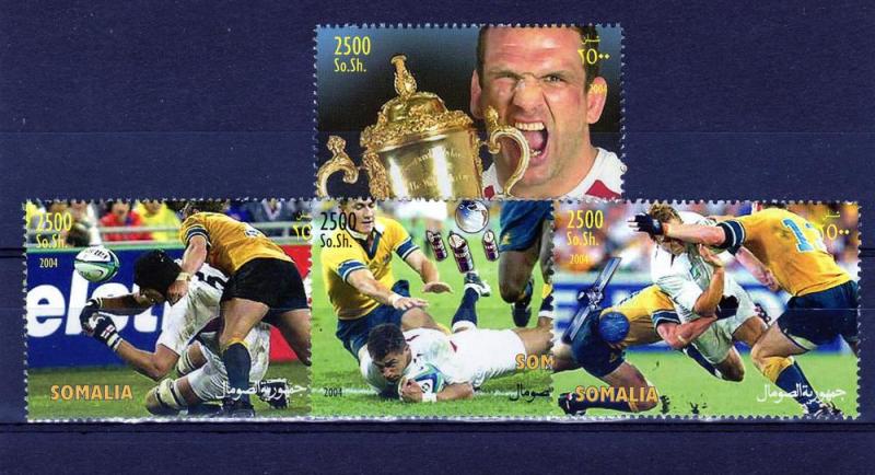 Somalia 2003 Rugby World Cup-SpaceSet(4)Perf MNH # SOI 1/4C