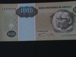 ANGOLA-1995-BANK OF ANGOLA-UN -CIRCULATED-$1000 KWANZAS -VF HARD TO FIND