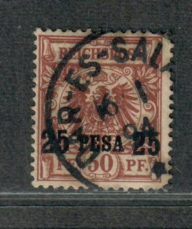 German East Africa Sc#5a Used, Surcharge 17 1/2 mm, Cv. $42.50