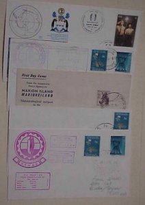 SOUTH AFRICA  ANTARTIC 5 DIFF COVERS CACHETED