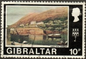 Gibraltar 263 - Used - 10p Russia Bay, Old (1971)  (cv $1.15)