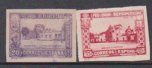 Spain 438-9 1930 Expo MH imperf