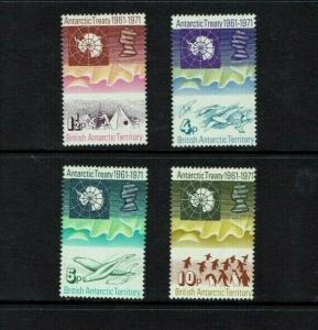 British Antarctic Territory: 1971, 10th Anniversary. Antarctic Treaty, MLH set