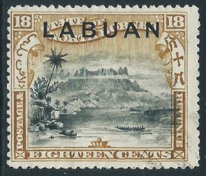 Labuan, Sc #81, 18c Used