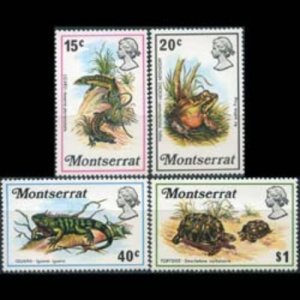 MONTSERRAT 1972 - Scott# 278-81 Reptiles Set of 4 NH