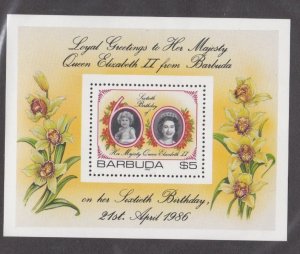 Barbuda # 782, Queen Elizabeth II 60th, Souvenir Sheet, Mint NH, 1/2 Cat.