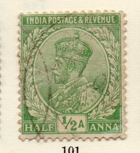 India 1911 Early Issue Fine Used 1/2a. 266001