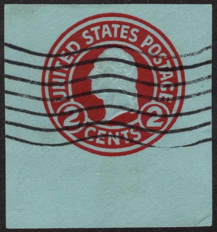 SC#U432 2¢ Washington Cut Square (1916) Used