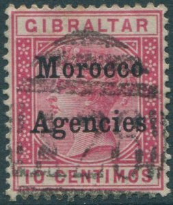 Morocco Agencies 1898 SG2 10c carmine QV FU (amd)