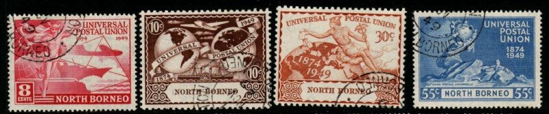 NORTH BORNEO SG352/5 1949 UPU SET FINE USED 