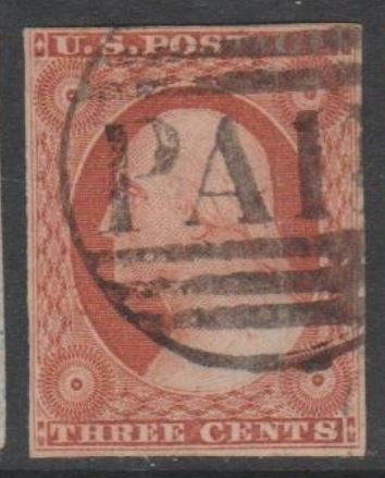 U.S. Scott #10A Imperf PAID - Washington Stamp - Used Single