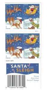 santa sleigh  forever stamps  5 sheets of 100pcs