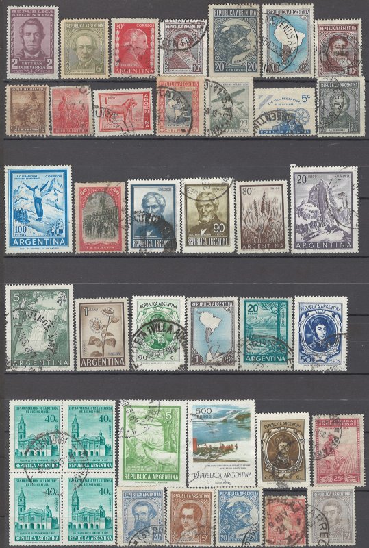 COLLECTION LOT # 1487 ARGENTINA 39 STAMPS 1899+