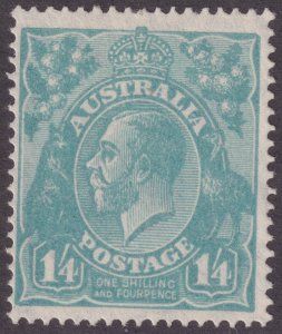 Sc# 76a 1927 Australia 1/ 4 pence KG V MLMH perf 14 Wmk 203 CV $125.00 Stk #2