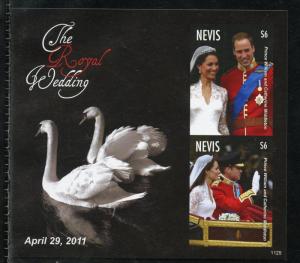 NEVIS  ROYAL WEDDING OF PRINCE WILLIAM & KATE MIDDLETON IMPERF S/S I MINT NH