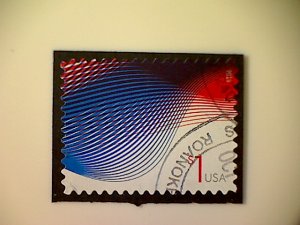 United States, Scott #4953, used(o), 2015, Patriotic Waves, $1.00, red and blue