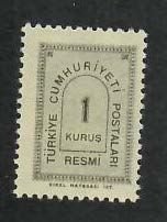 Turkey; Scott O84; 1963;  Unused; NH