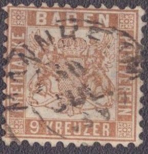 Baden - 23a 1862 Used