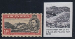 Ascension, SG 41ca, MNH (slight overall toning) Mountaineer Flaw variety