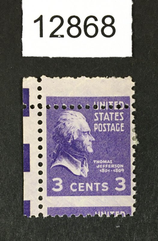 MOMEN: US STAMPS # 807 MINT OG NH PLATE VAR.  MISPERF LOT #12868