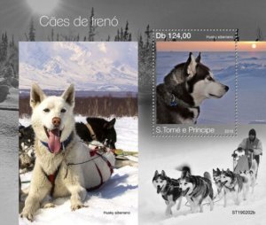 St Thomas - 2019 Sledge Dogs - Stamp Souvenir Sheet - ST190202b