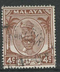 STAMP STATION PERTH Perak #108 Sultan Yussuf Izuddin Shah Used 1950