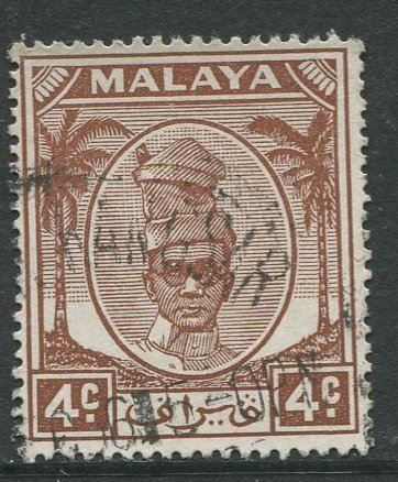 STAMP STATION PERTH Perak #108 Sultan Yussuf Izuddin Shah Used 1950