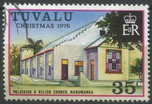 Tuvalu Sc#42 Used, 35c multi, Christmas 1976 (1976)