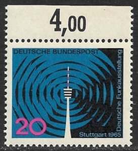 GERMANY 1965 German Radio Exhibition Issue Sc 932 MNH