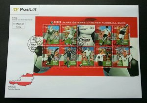 *FREE SHIP Austria 100 Years Of Football 2004 Games Sport Soccer (FDC) *rare