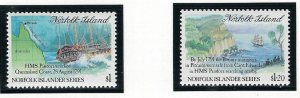 Norfolk Is 508-09 MNH 1991 Wreck of HMS Pandora (ak3396)