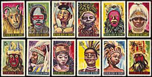 Guinea 361-371,C68, MNH, Masks from Regions of Guinea