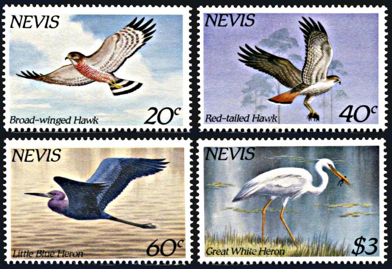 Nevis 403-406, MNH, Birds