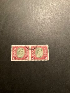 Rhodesia and Nyasaland Scott #155 used pair