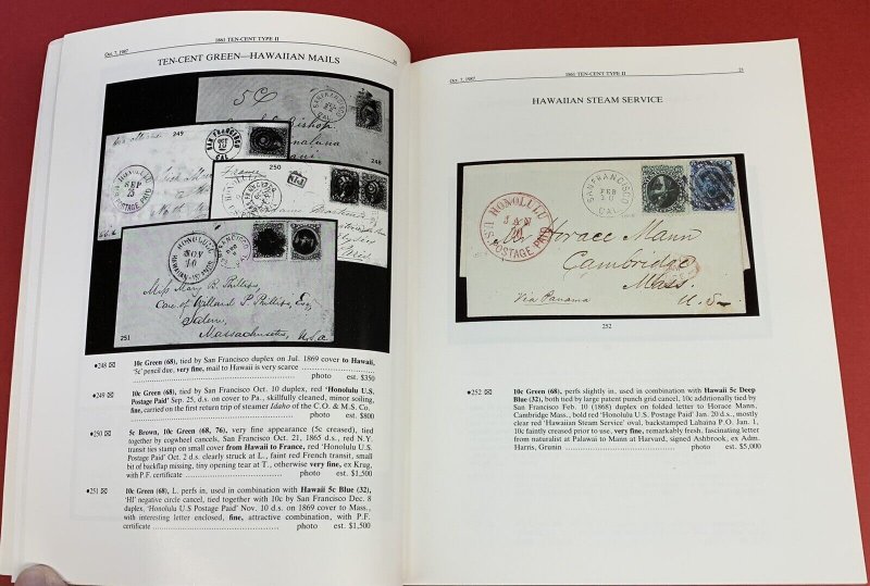 U.S. 1861-68 Stamps on Cover, Christie's Robson Lowe, New York, Oct. 7, 1987