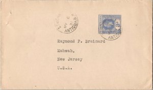 Antigua Leeward Islands 3d KGV 1931 St. John's, Antigua B.W.I. to Mahwah, N.J.