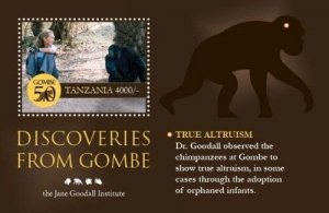 Tanzania 2010 - Jane Goodall - Gombe Discoveries - Souvenir Sheet MNH