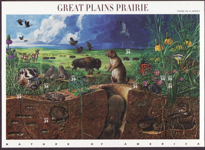 3506 Great Plains Prairie self-adhesive miniature sheet