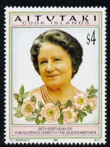 AITUTAKI - 1995 - Queen Mother, 95th Birthday - Perf 1v - Mint Never Hinged