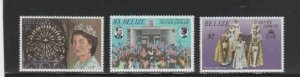 BELIZE #383-385 1977 REIGN OF QEII 25TH ANNIV. MINT VF NH O.G aa