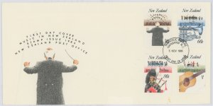 New Zealand 857-860 1986 Music. U/A FDC.