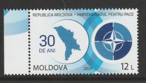 2024 Moldova, NATO Partnership for Peace, 30 Yrs., Scott No(s). 1212 MNH