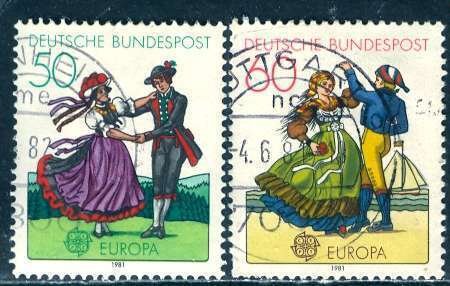 Germany; 1981: Sc. # 1349-1350:  Used Cpl. Set