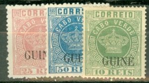 HN: Portuguese Guinea 10,12,13,19-21 mint; 8, 11, 13, 18 unused no gum CV $102