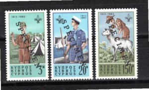Cypress 1963 MNH Sc 225 WHITE DOT VARIETY on SPECIMENS