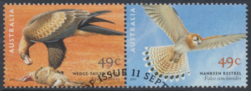 Australia  SC# 2003a  SG 2140a Used Birds of Prey  with fdc see details & scans 