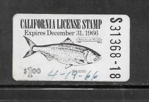 #Z3626 Used 1966 California Fishing Stamp