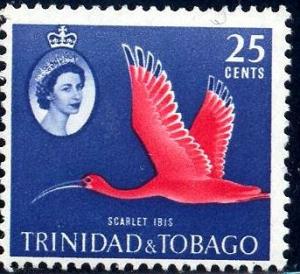 Bird, Scarlet Ibis, Trinidad & Tobago stamp SC#97 MNH